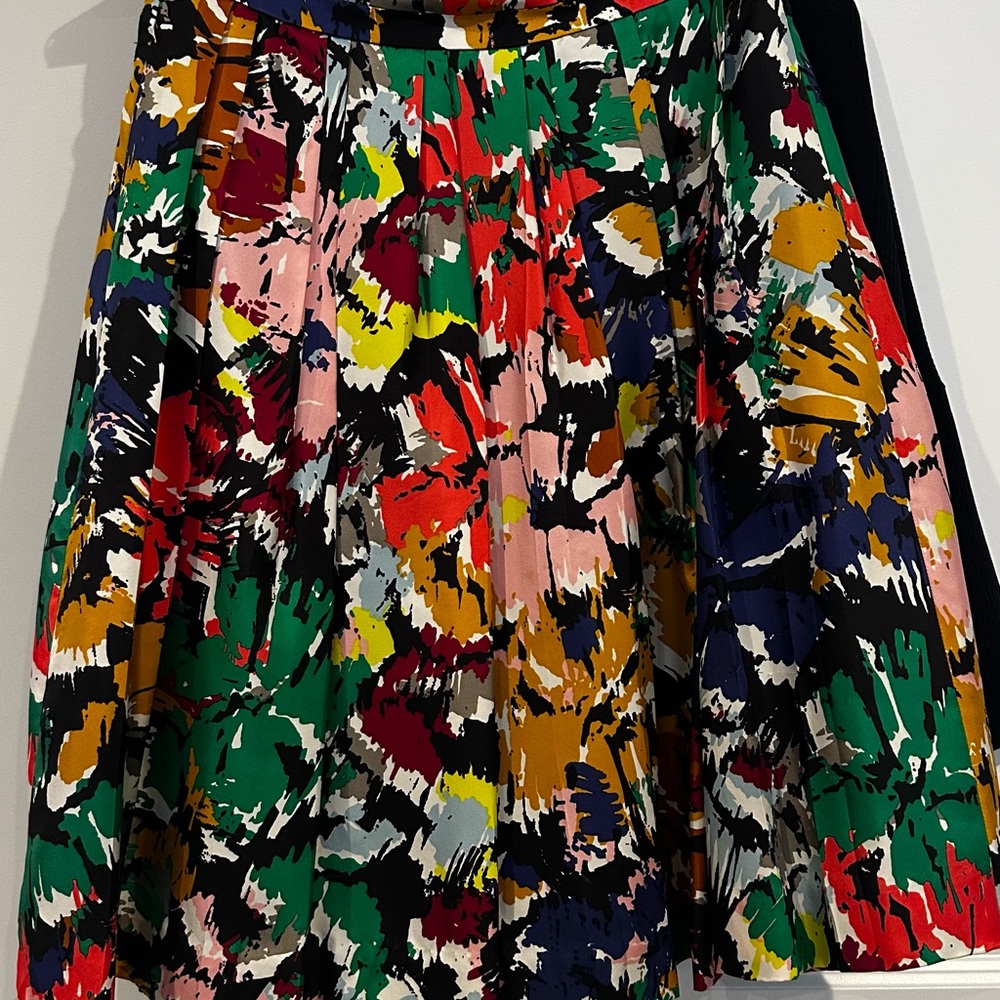J. Crew Multicolor Abstract A-Line Skirt